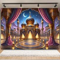 Arabiška Marokiečių Naktis Gimtadienio Šventės Dekoracija Fonas Aladinas Fotografijos Fonas Kūdikio Krikšto Vėliava Foto Kabina Studijos Rekvizitas 120x90cm