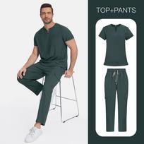 Gydytojo Slaugytojo Darbo Uniforma Chirurginiai Drabužiai Chirurginiai Drabužiai Skalbiami Rankomis Kelnės Tiesios Plonas Kostiumas Vyriški Ir Moteriški M black