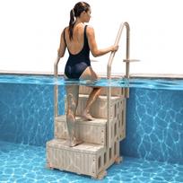 VEVOR Swimming Pool Ladder, 4-Step Double Handrails Stairs with Non-slip Heavy Duty Steps, Max Load Capacity 400 lbs 87.4 x 80.8 x 198.5 cm