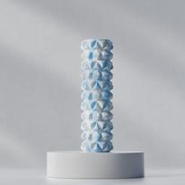 Wolf Tooth Foam Massage Roller: Muscle Relaxer & Yoga Column for Legs and Back white