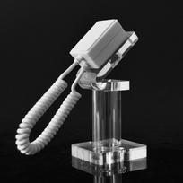 With Wire Cable Security Phone Stand Magnetic Lock Phone Demo Stand  Store Showcase Transparent - Square gray
