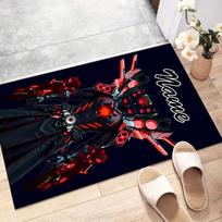 Individualus „Skibidi Toilet“ multivisatos kilimėlis su personalizuotu vardu, plaunamas poliesterio kilimas įėjimui, dovana Kalėdoms, Velykoms, Padėkos dienai 50cmx80cm