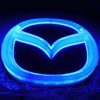 Automobilio priekinis emblemos žibintas, galinis dangtelis, LED šviesos ženklelis, išorė, skirtas Mazda 2 3 6 ATENZA AXELA CX3 CX-5 CX8 Cx50 CX60 Demio M3 M6 12.0 X 9.5cm mėlyna