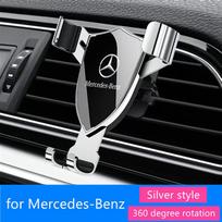 Car Phone Holder Gravity Air Vent Clip GPS Mount Stand Sticker For Mercedes Benz C180 C200 C260 C300 W108 W124 W126 ZJ-BENZ sidabras