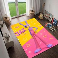 The Amazing Digital Circus carpet,Pomni Jax Ragatha Caine Kinger Gangle,Living Room Carpet,Floor Mat for Bedside,Brithday Gift,chrismas,Christmas Gift 60x90cm( 23x35in ) yellow