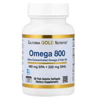 CGN California Gold Nutrition Omega 800 30 Tablets Fish Oil EPA DHA 1000mg RTG Omega 3 1 pcs