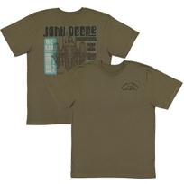 LP88490 - John Deere Vintage Military Green Key to Farming SS Tee Large Unisex T-Shirt L black