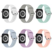 6 vnt. silikoninė apyrankė Keičiama apyrankė iWatch juostai 38/40/41/42/44/45/49/46MM Apple Watch dirželiui Ultra 11 10 9 8 7 6 5 4 3 2 1 SE juostai 42/44/45/49/S(10/11)-46MM gray