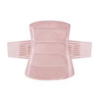 Postpartum Women's 4-Piece Breathable Abdominal Binder for Natural & Cesarean Birth - Summer Waist Shaper M (94-120 lbs) gray