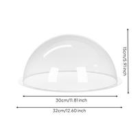 Transparent Clear Cat Dome with Flat Rim Pod Shell Long-Lasting 30CM white
