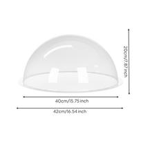 Transparent Clear Cat Dome with Flat Rim Pod Shell Long-Lasting 40CM