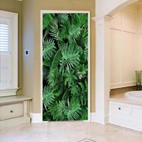 3D peizažas verandos vinilinių durų lipdukas miegamojo namų dekoravimui Lipnus nuimamas sienų lipdukas durų atnaujinimui vandeniui atsparus plakatas 40x120cm(not cut) black