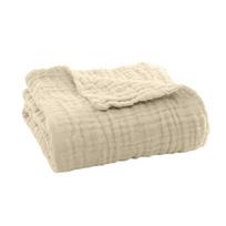 Muslino antklodė Vasarinė sofa Mėtoma Kvėpuojanti Vientisos spalvos Muslino vystyklas Miela antklodė lovai, sofai, kelionėms, atostogoms 100cm šviesiai smėlio spalvos