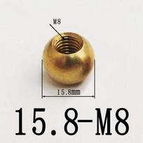 1 vnt. žalvarinis sriegiuotas skylės rutuliukas CNC frezavimo staklėms 15.8-M8