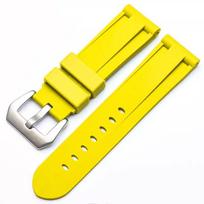 Silicone Watch Band for Panerai Strap Rubber Bracelet 20mm 22mm Men Women Sport Replacement Watch Strap for Omega Huawei Belt Silver Buckle&22mm Watch Band geltona