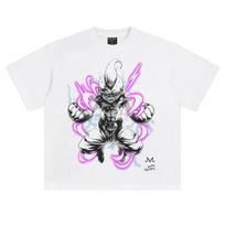 Kid Buu Power Surge Dragon Ball Z TShirt Printed Crew Neck Soft Cotton Comfy Trendy Urban High Street Fashion Casual Tops 3XL white