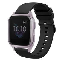 Garmin Venu SQ 20 mm vientos spalvos minkštas silikoninis laikrodžio dirželis For Garmin Venu SQ juoda