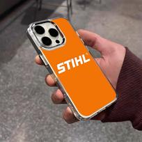 S-STIHLs Grandininio pjūklo logotipas Telefono dėklas IPhone 17 Air 16 E 15 14 13 12 11 Plus Pro Max Galvanizuotas Skaidrus Minkštas Dėklas iPhone 16e