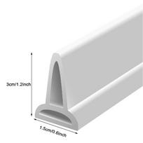 Water Shower Bathroom 1M Stopper Dam Barrier Seal Strip PVC Self-adhesive Practical Accessories High Quality white