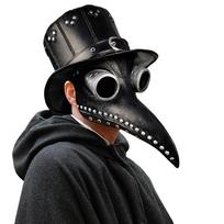 Steampunk Varnos Kaukė Maro Daktarui Helovynui gray