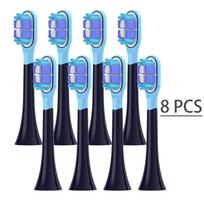 Replacement Toothbrush Heads for Mijia T301/T302/T501C Xiaomi Sonic Electric Toothbrush DuPont soft Bristle Nozzles with Caps blue