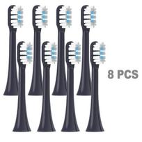 Replacement Toothbrush Heads for Mijia T301/T302/T501C Xiaomi Sonic Electric Toothbrush DuPont soft Bristle Nozzles with Caps black