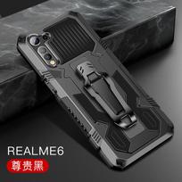 Armor Case For OPPO Realme 6 Shockproof Belt Clip Holster Cover for OPPO Realme 6 6i RMX2001 Realme6 Coque Funda For Realme 6i black