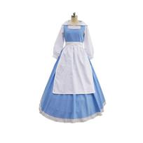 Graži Mėlyna Belės Suknelė Moterims, Gražuolė ir Pabaisa Suknelė, Suaugusiųjų Cosplay Kostiumas XXL mėlyna