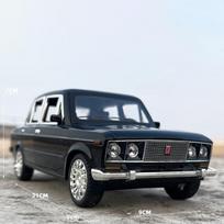 1:18 LADA 2106 Metalinis liejimo būdu pagamintas žaislinis automobilio modelis su garsu ir šviesa Vaikams skirtas žaislas Kolekcionuojamas daiktas Gimtadienio dovana juoda