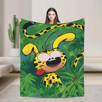 Marsupilamis pliušinis pledas Vaikams flanelinis pledas ant sofos, fotelio, lovos Minkštas šiltas dizainas Kokybiškas lovatiesės dovanų rinkinys Size: 75*100cm, Weight: 280 GSM