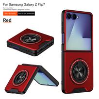 For Samsung Z Flip 7 Case Galaxy Z Flip 6 Cover Z Flip 5 7FE Magsafe Magnetic Fold Holder Military Armor Camera Protection Cover Galaxy Z Flip7 gray