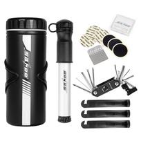 14 In 1 Multi Function Tool Kit 750Ml Bike Tool Storage Bottle Case Bike Repair Tool Kits Bicycle Repair Set With Mini Pump gray
