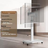 Mobilus televizoriaus stovas su ratukais, reguliuojamu 360° pasukimu ir universaliu televizoriaus laikikliu horizontaliam ir vertikaliam ekranams