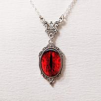 Vampire Cat Eye Gothic Choker Necklace gray