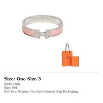 HERMES Clic H Apyrankės Moteriškos Rožinės H700001FP1Z One Size 3 rožinė