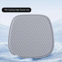 TPE Gel Seat Cushion Summer Breathable Honeycomb Esign Ice Silk Fabric High-resilience 3D TPE Gel for Home Office Car tpe&Ice Silk Fabric gray