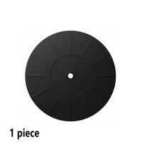 7-Inch Vinyl LP Turntable Anti-Slip Mat—Rubber and Silicone Turntable Mat for Shock Absorption and Noise Reduction—2mm Thick 1PC Mat black