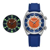 STARKING 8215 Men's Automatic Mechanical Diver Watch Swimming Diving Sport Leisure Waterproof Wristwatch Luminous Date Display gray