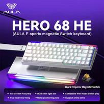 AULA HERO 68 HE E-sports Gaming Magnetic Switch Keyboard 60% Wired RGB Hot Swap 8K Return Rate Custom Mechanical Keyboard