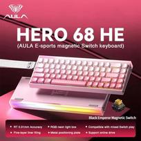 AULA HERO 68 HE E-sports Gaming Magnetic Switch Keyboard 60% Wired RGB Hot Swap 8K Return Rate Custom Mechanical Keyboard