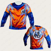 2026 Spring Autumn 3D Dragon Ball Majin Buu Cosplay Long Sleeve T-Shirt 3D Print Breathable Polyester Oversized Tee for Unisex 5XL orange