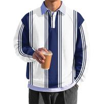 Men's Striped Sweatshirt, Casual Pullover Top for Everyday Wear XL balta