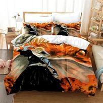 Anime Bleach Kurosaki Ichigo Bedding Set Boys Girls Twin Queen Size Duvet Cover Pillowcase Bed Kids Adult Home Textileextile EU Twin(135x200cm) gryna