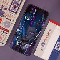 Arcane Jinx Vi Anime dėklas Honor Magic 7 Lite 5 6 Pro Honor 200 Pro 50 70 90 X9b X9a X8b X8a X8 X9 X9c Honor Magic7 Pro black