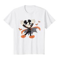 Miniso Mickey Mouse Pumpkin Halloween Printed TShirt Summer Casual Mens and Womens Short Sleeve Street TShirt Cartoon Top 4XL gray