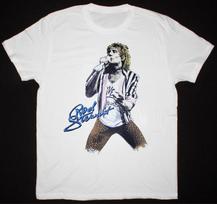 Rod Stewart Gyvai Koncerte Medvilninis Baltas Visų Dydžių Vyriškas Moteriškas Marškinėliai Unisex T-shirt L gray