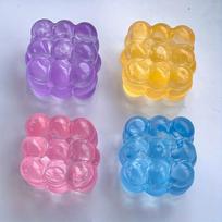 1Pc Taba Grape Squishy Toy, Ice Transparent Super Soft Pinch Squeeze Toy yellow