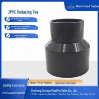 PVC redukuojantis trišakis ir vamzdžių jungtis - Nelygiagretės skersmens jungtis ir PVC koncentrinis reduktorius 110-63 mm black