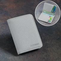 Super Slim Portable Soft PU Leather Mini Wallet for Men - Credit Card Holder Thin Small Short Purse Card Holders gray