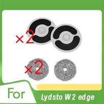 A20F-2 Mop Holder With 2 Rag For Lydsto W2 Edge Robot Vacuum Mop Board Cleaner Mop Kit black